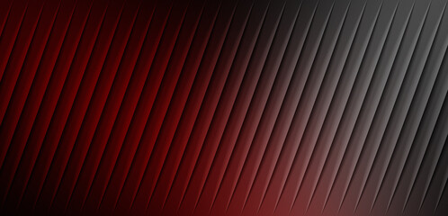 Abstract photograph featuring diagonal textured lines in a striking gradient of deep red and dark grey creating a modern pattern © mis