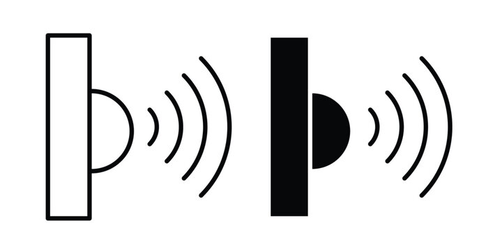 Motion sensor icon solid Design. Line icons for web