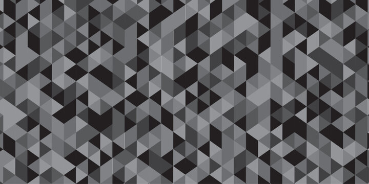 Vector Overlap random element paper wallpaper. overlay diamond triangle mosaic paper black and gray low polygon web brochure layer space texture background.
