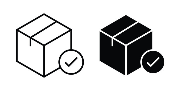Order receive icon solid Design. Line icons for web
