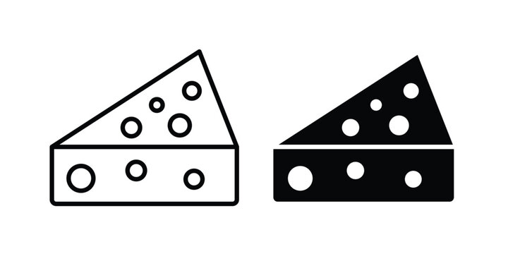 Parmesan icon solid Design. Line icons for web