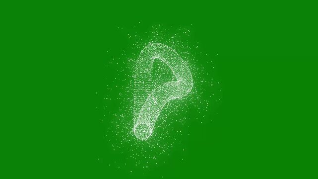 Abstract 3d infinity symbol with magic comet light strokes and digital particle waves, futuristic innovation concept on green screen background, endless cyberspace motion animation in Ultra HD 4K