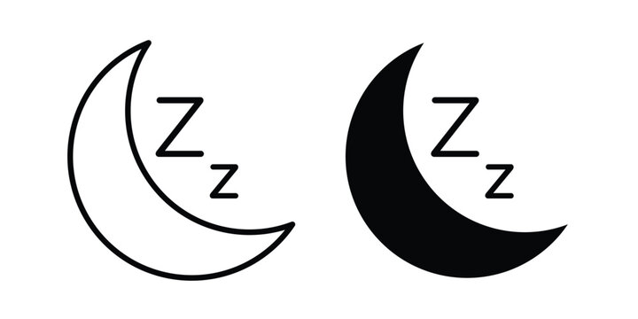 Sleep icon solid Design. Line icons for web