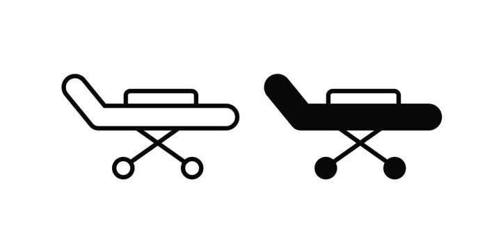 Stretcher icon solid Design. Line icons for web