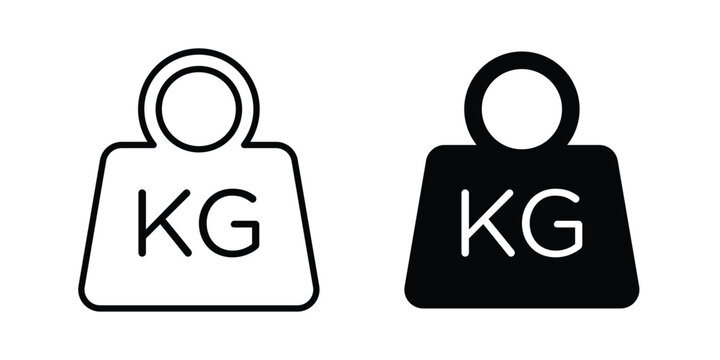 Weight icon solid Design. Line icons for web