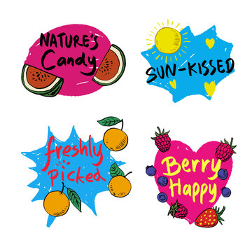 Set Sticker Collection of Gardening Cartoon Doodle