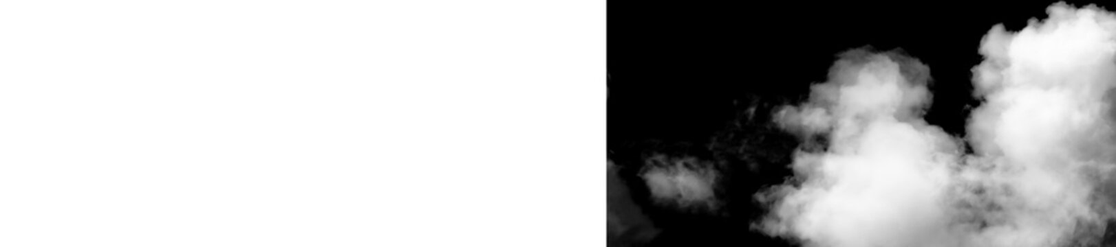 Black night sky with white clouds, evening landscape background