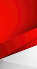 Obraz premium A powerful abstract background featuring smooth red and stark white fields meeting sharply along a central diagonal line ,blank ,intensity ,graphic