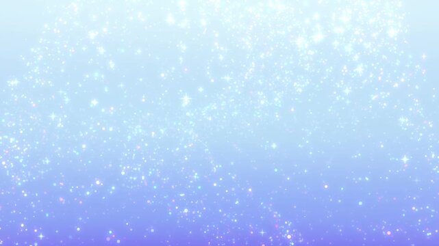 キラキラの粒子が静かに降り注ぐ青の抽象ループ背景動画 / Blue Abstract Loop Background with Gently Falling Glitter Particles