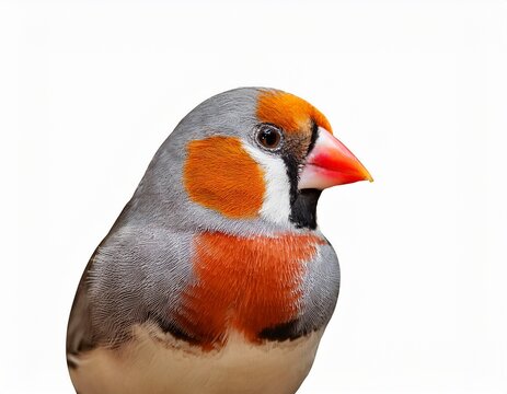 zebra finch isolated without background