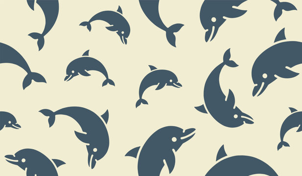 Dolphin pattern background vector design