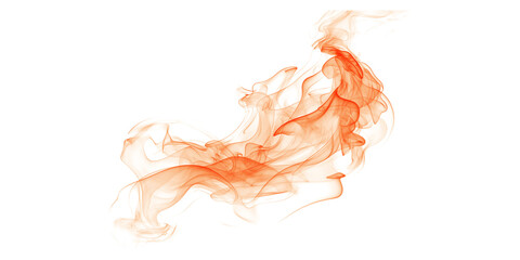 Orange smoke trails swirl across a black background in this dynamic abstract fire flame digital energy movement art form © Official Design