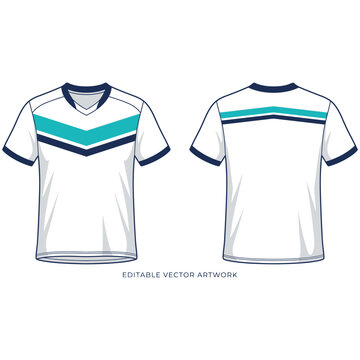 Custom sport jersey template design with teal and navy chevron pattern, t shirt