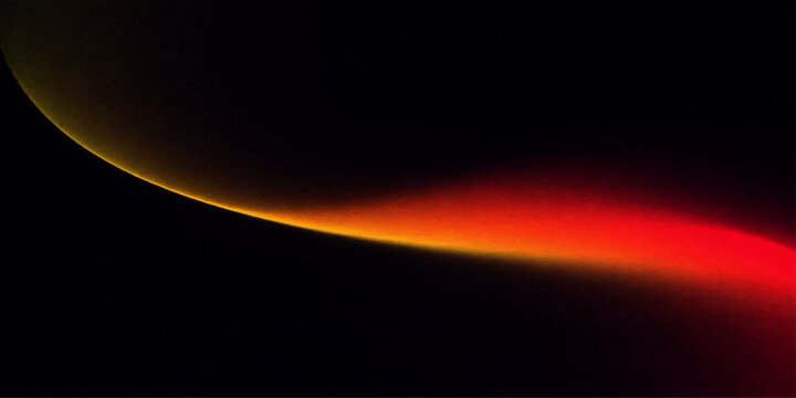 A digital art illustration of the sun and planet Earth in the dark backdrop of space, featuring a glowing blue energy wave and a bright solar flare design with rays of light