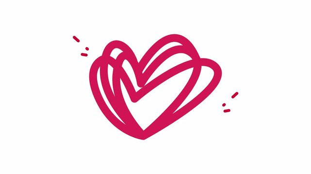 Scribble heart icon perfect for branding or social media. Versatile design suitable for logos or valentines day promotions. Bold and eyecatching.