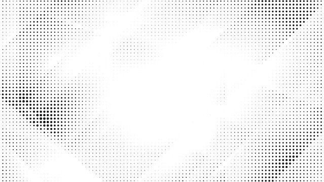 halftone dot pattern abstract background with radial frame vector