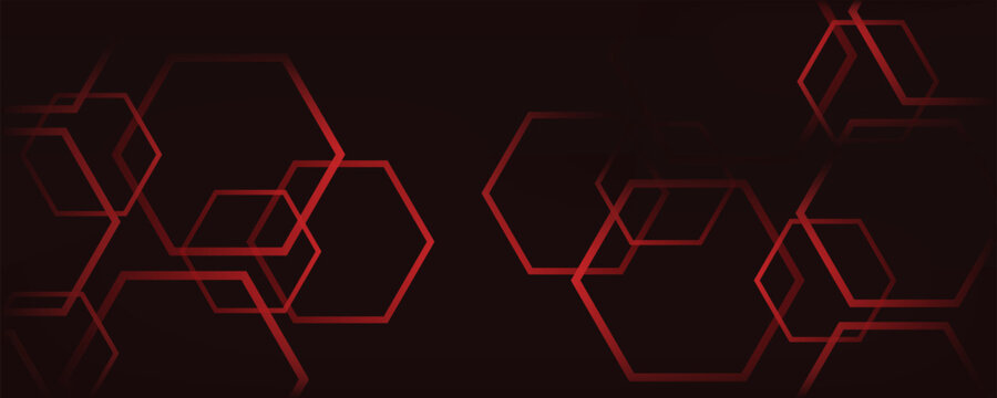 Dark red hexagon shape abstract futuristic background,eps.10