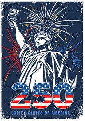 Obraz premium Celebration of the usa 250