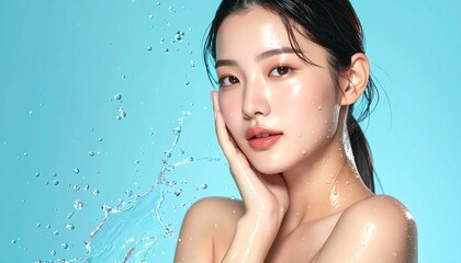 Naklejka premium Aqua Glow Skin Booster Event