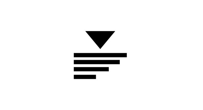 Black and white equal sign symbol.