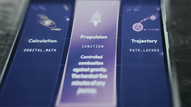 Rocket propulsion phase for a space flight