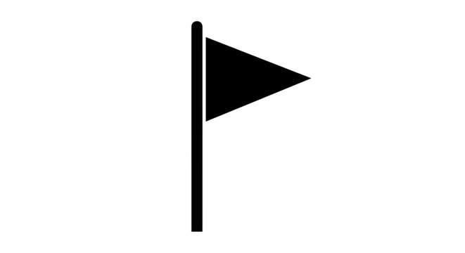 Black Flag on a Pole Symbol.