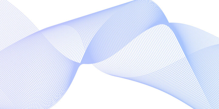 Dynamic minimal smoke sound line. Abstract paper glowing. blue gradient blend line smooth flow soundwave curve energy. vector futuristic digital outline line science design.