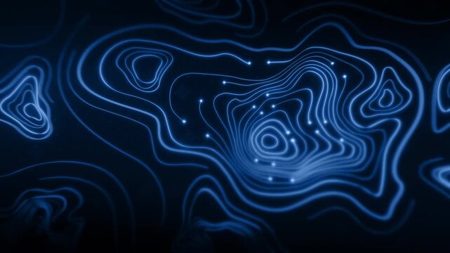 Futuristic Holographic Terrain environment, geomorphology, topography motion graphic user interface head up display screen