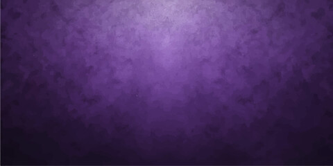 An aged dark purple and violet grunge background features a rough textured wall pattern with vintage paint splatters and a dirty paper material design © Alpha Designs