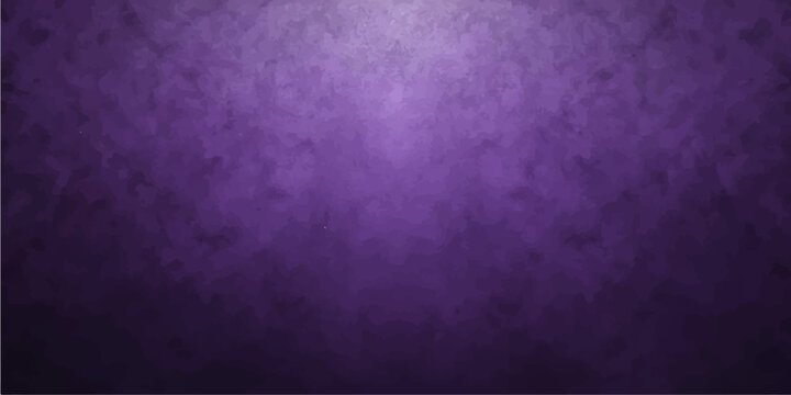 An aged dark purple and violet grunge background features a rough textured wall pattern with vintage paint splatters and a dirty paper material design