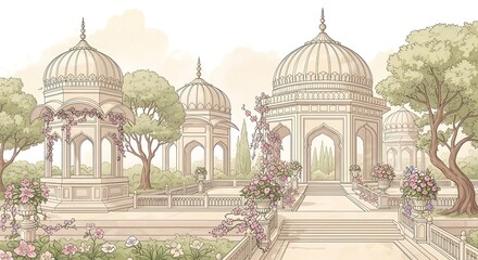 Obraz premium Grand classical cathedral in city park