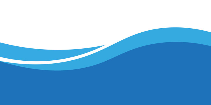 Vector blue line background curve element with white space for text and message design, overlapping layers, vector