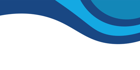 Obraz premium Blue and white business wave banner background, suitable for all fields, vector illustration.