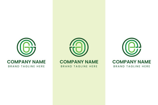 Letters GGG AAA EEE Monogram Logo Set, suitable for any business