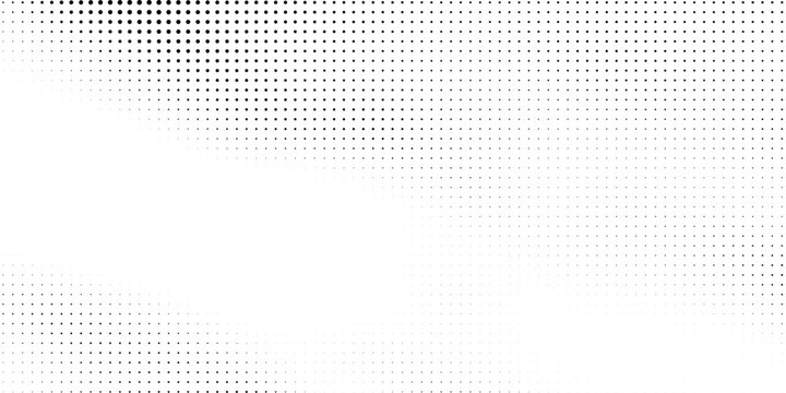 Black halftone dots create a smooth gradient fading upward into a white background, forming a clean abstract texture.