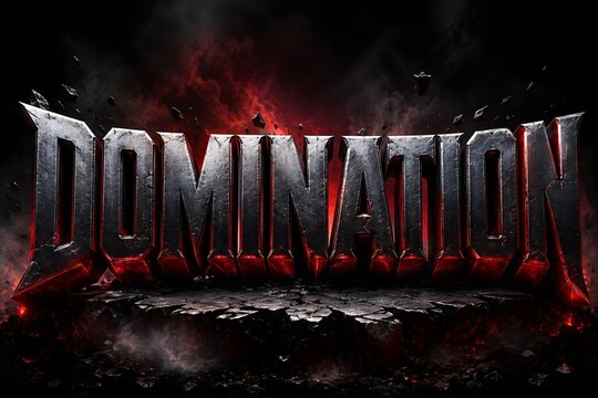 Dominating 3D Metallic Text with Dark Power Effects