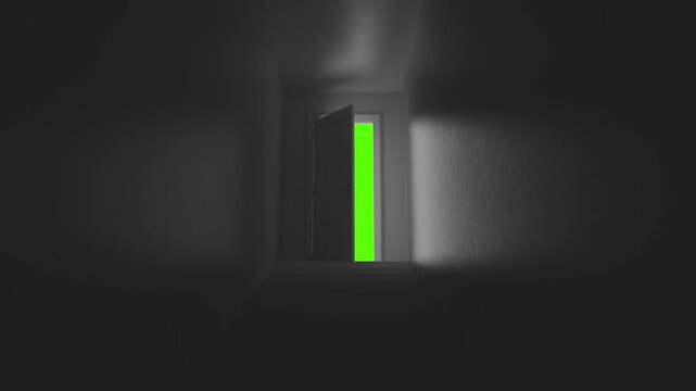An opening door video template for introductory concepts.