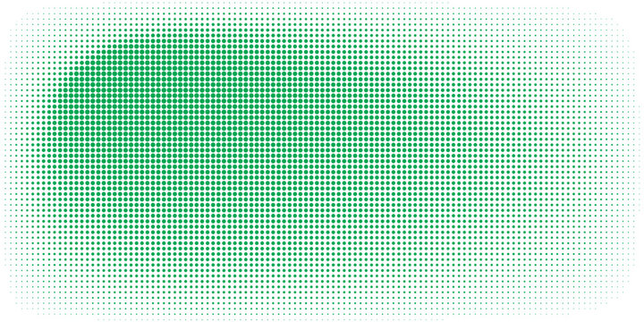 Fading polka dot background. Dotted halftone gradient texture. Repeated dots gradation pattern. green vanishing comic pop art overlay backdrop. Halftone raster effect wallpaper.