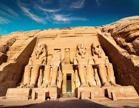 abu simbel a rock in nubia two ancient egyptian temples the time of ramses ii