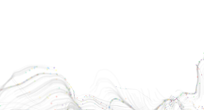 Abstract image of flowing lines and dots in a minimalist style, ideal for data concepts a