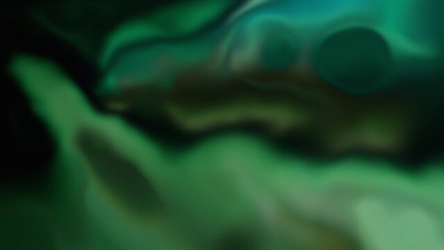 Abstract Green Liquid Gradient Background, Soft Fluid Motion Wallpaper with Emerald Tones