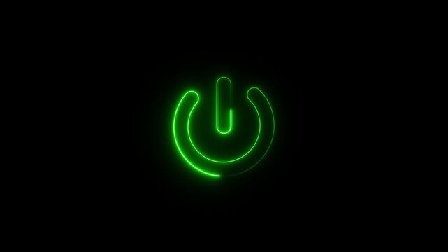 Glowing neon line Glass of beer icon animation,motion graphic animation on black background.