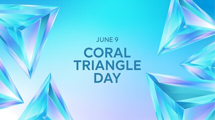 Coral triangle day june 9th abstract background