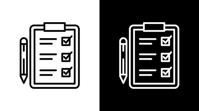 Assessment Icon Sheet Black And White