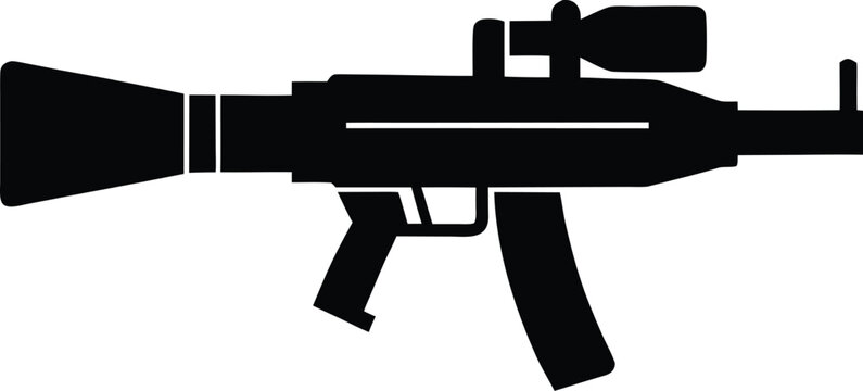 Silhouette design of carl gustaf m4 multi role rifle