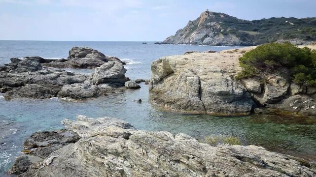 Landscape in the Petit Gaou island, Var, South of France
