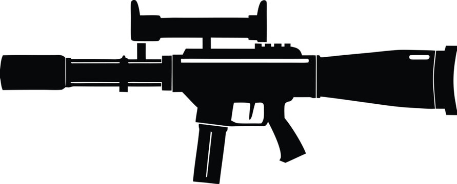 Silhouette design of carl gustaf m4 multi role rifle