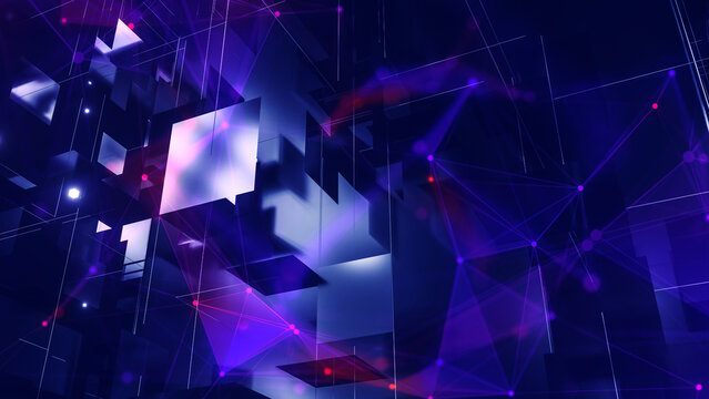 3D blocks background, cyberysecurity, big data concept.
