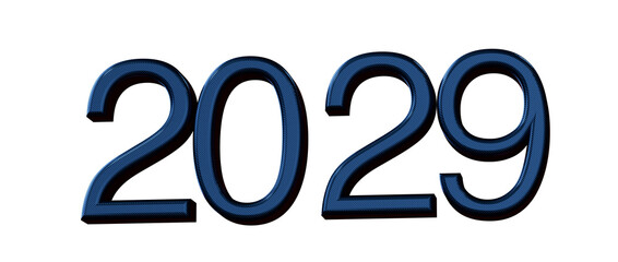 2029 rendered in a 3D effect blue text. Perfect for new year greetings and future concepts. © vegefox.com