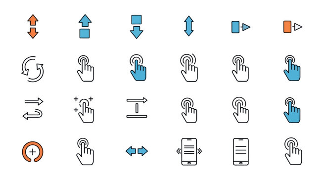 Collection of computer cursor icons.